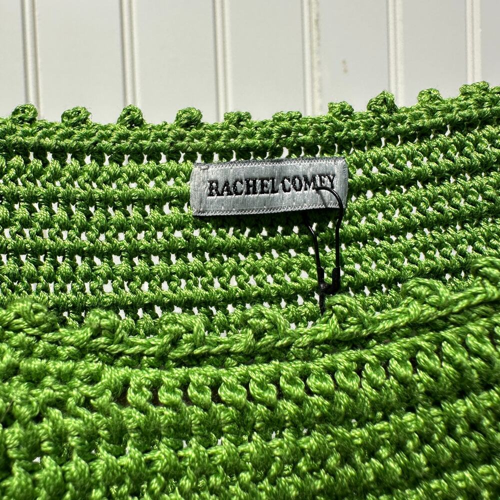 Rachel Comey Lois 100% Cotton Crochet Knit Sleeveless Top Celery Green Sz M $388 - Picture 11 of 16